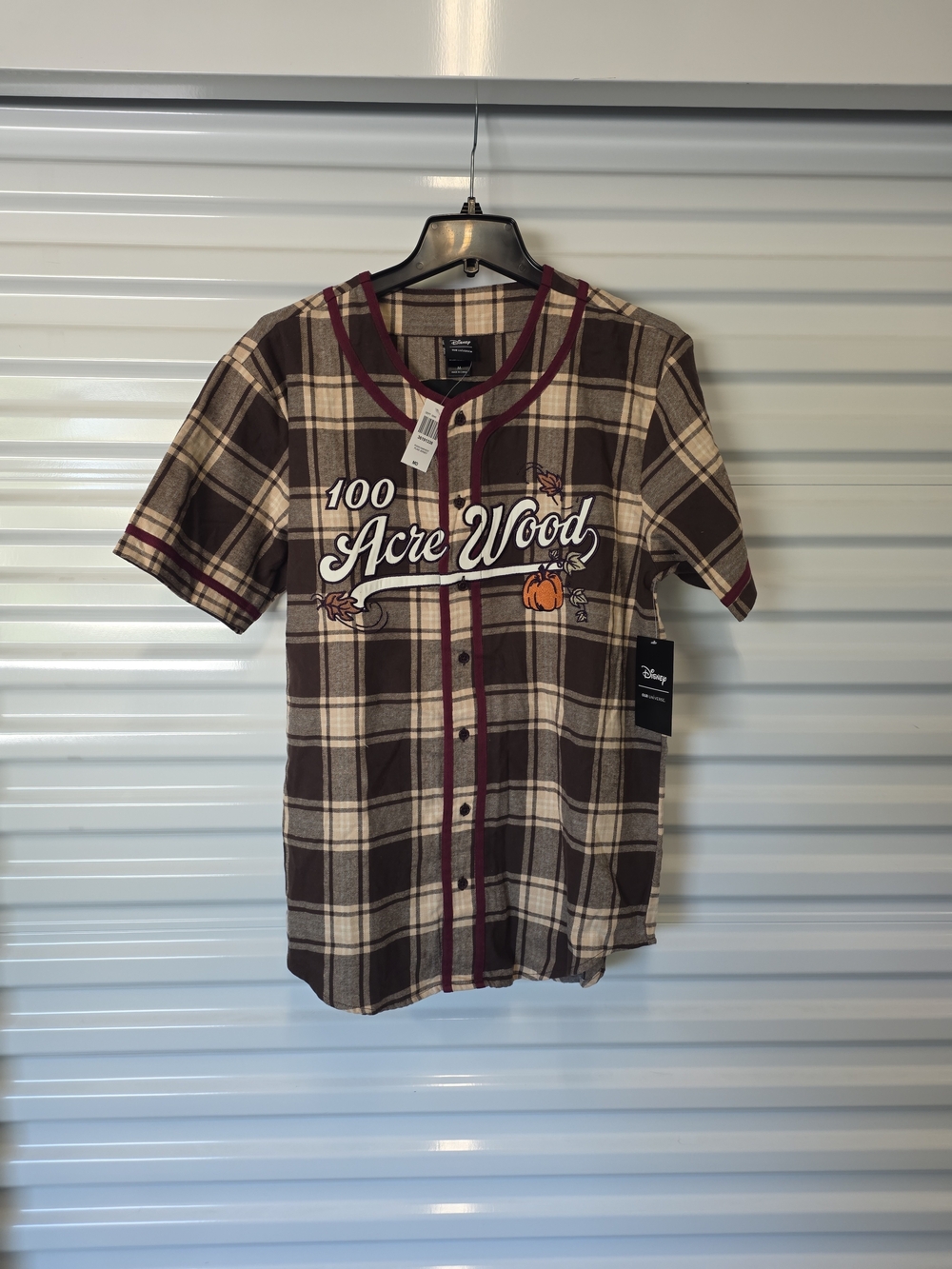 Disney Winnie The Pooh Hundred Acre Wood Plaid Jersey Unisex Medium NWT (P)